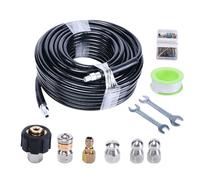 15m a Presión Manguera Desatascador de Tuberías Manguera de limpieza de con adaptador de latón Desatascador a presion para Kärcher K2 K3 K4 K5 K6 K7,Limpieza Fácil de Tuberías