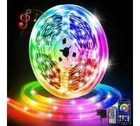 15M Luces LED Habitación, Tiras LED Inteligentes RGB Control Remoto y App 16 Milliones de Colores LED Strip lights, Sincronización Musical Bluetooth, Luces de Tiras Led de TV, Fiesta, Pared, Hogar