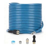 15M Manguera Desatascador Tuberias a Presion para Kärcher K2-K7, HD, HDS | 180Bar Limpiador Tuberías, 2 Boquillas: Rígida y Giratoria, para Hidrolimpiadoras Kärcher K2/K3/K4/K5/K6/K7 HD HDS