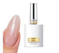 15ml Glossy UV Gel Top Coat | 2-in-1 No-Wipe Soak-Off Polishh | Glitter Glue UV Nail Polishh for Women & Beginners | Ideal for Home, Salon, Daily Wear, Weddings & Travel