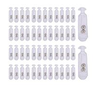 15mm Fishing Lure Rattles | 50pcs Stainless Steel Bait Insert Tubes | Sturdy PVC Rattles for Soft Plastic Baits/Bass/Trout | Enhances Catch Rate with Sound Attraction (Transparent White)