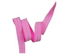 15mm Gold Silver Glitter Thread FOE Ribbon Fold Over Elastic Bands For Hair Tie Underwear Bracelet DIY Sewing Accessories(90115,50Yards)