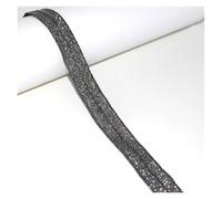 15mm Gold Silver Glitter Thread FOE Ribbon Fold Over Elastic Bands For Hair Tie Underwear Bracelet DIY Sewing Accessories(90109,50Yards)