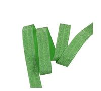 15mm Gold Silver Glitter Thread FOE Ribbon Fold Over Elastic Bands For Hair Tie Underwear Bracelet DIY Sewing Accessories(90106,50Yards)