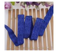 15mm Gold Silver Glitter Thread FOE Ribbon Fold Over Elastic Bands For Hair Tie Underwear Bracelet DIY Sewing Accessories(90131,100Yards)