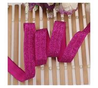 15mm Gold Silver Glitter Thread FOE Ribbon Fold Over Elastic Bands For Hair Tie Underwear Bracelet DIY Sewing Accessories(90128,10Yards)