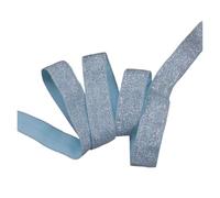 15mm Gold Silver Glitter Thread FOE Ribbon Fold Over Elastic Bands For Hair Tie Underwear Bracelet DIY Sewing Accessories(90103,50Yards)