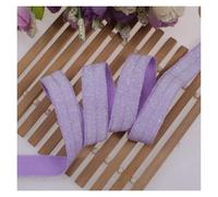 15mm Gold Silver Glitter Thread FOE Ribbon Fold Over Elastic Bands For Hair Tie Underwear Bracelet DIY Sewing Accessories(90119,100Yards)