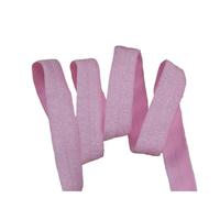 15mm Gold Silver Glitter Thread FOE Ribbon Fold Over Elastic Bands For Hair Tie Underwear Bracelet DIY Sewing Accessories(90114,50Yards)