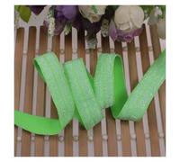 15mm Gold Silver Glitter Thread FOE Ribbon Fold Over Elastic Bands For Hair Tie Underwear Bracelet DIY Sewing Accessories(90118,50Yards)