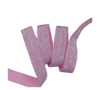 15mm Gold Silver Glitter Thread FOE Ribbon Fold Over Elastic Bands For Hair Tie Underwear Bracelet DIY Sewing Accessories(90101,50Yards)