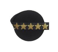 15mm Gold Star Foil Print Foldover Elastic FOE Spandex Band Tape Hair Tie Headband DIY Sewing Trim(Star A-Black,50 Yards)