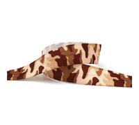 15mm Heat Transfer Camouflage Print Spandex Fold Over Elastic For Bracelet Hair Tie Headband Dress Sewing Lace Trim(Color 6,50Yards)