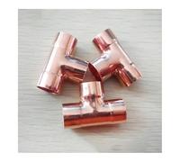 15mm Inner Dia x1.2mm Thickness Copper Equal Tee Socket Weld End Feed Coupler Plumbing Fitting Water Gas Oil