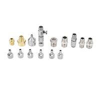 15pcs Airbrush Compressor,Airbrush Cleaning Kit,Stainless Steel Quick Release Disconnect Fittings Connector Kit