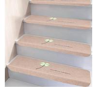 15Pcs Alfombra Antideslizante para escaleras 22 * 55cm, Escalera Alfombra Luminosa para escalones de Madera Alfombra Interior alfombras de Escalera Alfombrillas con Respaldo de Goma,Lavable (Mise)