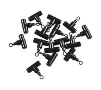15pcs Carpa Pesca Slider Perlas Gel de Sílice T-Swivel Rig Herramientas para el Cabello Rig Tapón deslizante Ledger Float Marker Terminal Tackle Accesorios