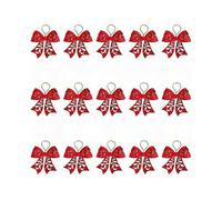 15Pcs Christmas Bows for Tree Decorations, Red Hanging Bows for Gifts, Fireplace Wreath & Garland