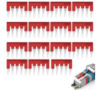15pcs FBS5-5 Tira de conector de cobre rojo enchufe para puente para UT ST bloques de terminales paneles de control eléctrico ajuste seguro 24.6x23.1mm