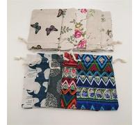 15pcs Gift Cotton Bag Jute Drawstring Pouch Burlap Bags Small Cotton Drawstring Bag Cotton Linen Candy Gift Bags Wedding Jewelry(Butterfly,15x20cm)