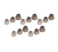 15PCS Hear Aid Domes 2 Capas Silicona Soft Hear Amplificador Tapones para los Oídos Forma Redonda Hear Aids Reemplazo de las Puntas de los Oídos, S M L Negro
