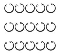 15PCS Innenhaltering C-Clips 25mm, Carbon Stahl mit schwarzer Oxid E-Clip Sicherungsring mit Grifflöcher für Auto-Ventilrüstungslager (Schwarz)