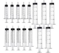 15Pcs Jeringuilla Juego de Jeringas, 5ml 10ml 20ml Jeringas de Plástico, Jeringa de Jardín, Jeringa de Líquido Reutilizable para Laboratorios de Mascota, Perfumes, Lubricantes, Sellantes