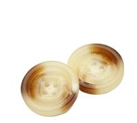 15Pcs/lot 18-34mm White Black Brown Resin Round Four-eye Buttons Men Women Cashmere Coat Jacket Suit(K,25MM)