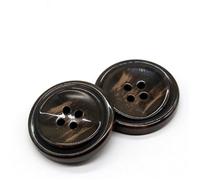 15Pcs/lot 18-34mm White Black Brown Resin Round Four-eye Buttons Men Women Cashmere Coat Jacket Suit(A,25MM)