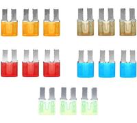 15pcs micro 2 fusibles 5a 7. 10a 15a 20a Kit de fusible for la cuchilla automotriz autos variados