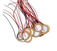 15pcs Piezo Disc Sensor Elemento Con Cable piezoeléctrico Up Contacto Micrófono Trigger Transductor Frente al Elemento de Preempuje Piezoeléctrico Pickup Pre-Rotación