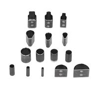 15PCS Punch Cutter Set, Leather Craft Punch Die Kit, Alloy Steel Hollow Hole Punching Tools with Multiple Shapes for DIY Leather Crafting, Belts and Phone Cases
