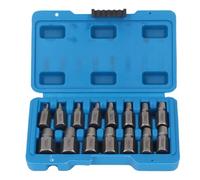 15Pcs Screw Extractor Set Hex Head Remover Tool Kit DAMAGE BROKEN BOLT Easy Out CR MO STRONG MATERIAL