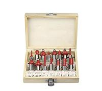 15pcs / set fabricante de madera cortador de fresado 1/2 "1/4" Bit de enrutador de carburo de vástago para herramientas de grabado de carpintería Bits de enrutador de madera-_15pcs 12.7mm
