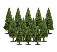 15piezas Modelo De Árbol Cedar Miniatura para Decoración De Paisajes Y Maquetas para Ferrocarriles Y Dioramas Accesorios De Escenografía Verde