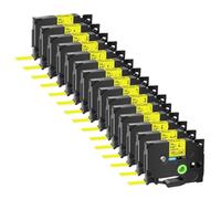 15pk negro sobre cinta de etiqueta amarilla compatible con TZ-631 Cinaba de etiqueta laminada estándar de 12 mm Fit universal para impresora