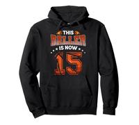 15th Birthday Boys Basketball Player Gifts 15 Years Old Kids Sudadera con Capucha