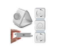 15W 3-in-1 Fast Wireless Charger, Qi Universal Induction Charger Compatible with Apple iPhone, Watch, AirPods, White