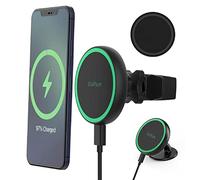 15W Cargador de Coche Inalámbrico Magnético,Compatible con iPhone 13/13 Pro/13 Mini/13Pro/12/12 Pro/12 mini/12 Pro MAX，Qi Cargador Inalámbrico Magnético para Coche，Carga rapida