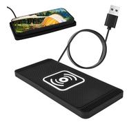 15W Cargador Inalámbrico Coche Cargador Inalambrico Coche con Almohadilla Antideslizante Carga Rápida Qi Compatible Universal para para iPhone 16 15 14 13 12 11 Pro MAX Samsung S24