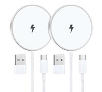 15W Cargador Inalambrico iPhone 2Pack, 2M mag-Safe para iPhone 16 15 14 13 12 11 Pro MAX/XS/8, Cargador iPhone Carga Rapida Inalambrico Carregador Sem Fios iPhone Wireless Charger iPhone Magnetico