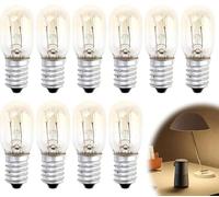 15W E14 Nevera Bombilla T20 2700 K Blanco Cálido Juego de 10 Unidades Pequeña E14 Bombilla para Frigorífico, Campana Extractora, Congelador, Máquina de Coser, Lámpara de Sal, Bombillas de Repuesto