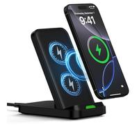15W Fast Wireless Charger Stand Inductive Ladestation für Samsung Galaxy S25 Ultra/S24 FE/S23/S22/S21/S20/Z Flip7, Google Pixel 10 Pro/10/9/8/7, Handy Kabellose Ladegerät für iPhone 17 Pro/16/15/14