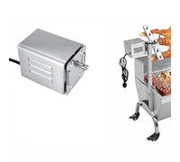 15W Motor para Barbacoa, 50-70kg Juego de asador al aire libre Asador de asador de barbacoa de acero inoxidable Asador de carne (EU Plug 220V)