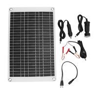 15W Solar Panel Charger | 19% High Efficiency Portable Source for Cars/Motorcycles/RVs | Dual USB Output & 12V Battery Replenishing Kit | Emergency Source Supply for Outdoor