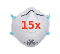 15x Asatex Máscara de Polvo Fino FFP2 N º D PSA Con Válvula EN149: 2001 + A1: