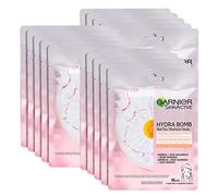 15x Garnier SkinActive Mascarilla de Tela Hydra Bomb de Manzanilla - 3 Paquetes de 5 Mascarillas de Un Solo Uso