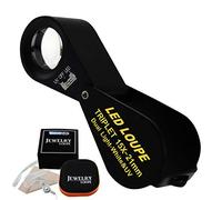 15X LED UV Jewelers Lupa Full Metal (Aluminio) Paño De Limpieza Para El Cuerpo