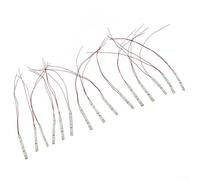 15X para tira LED SMD precableada 3528 para operación de 12 V ~ 18 V en habitación miniatura y modelo de ferrocarril iluminación lateral (luz cálida)