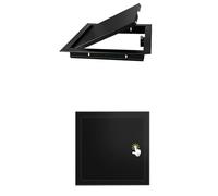 15x15cm~60x60cm Puertas De Trastero Trampillas De Inspección Grises - Mecanismo De Fácil Apertura Por Presión - Tapa Cuadro Electrico Panel De Acceso Impermeable Para Medidores(Black,55x60cm/22"x24")